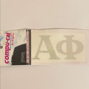 Silver Glitter Car Sticker Alpha Phi
